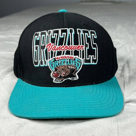 Mitchell & Ness Vancouver Grizzlies Hat Cap One Size Black & Green NBA Snapback - Picture 2 of 8
